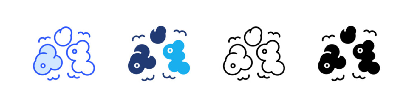 Dust Multiple Style Icon Set Vector 