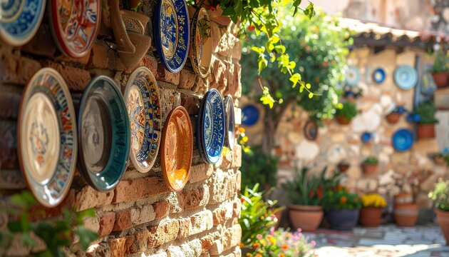 Colorful traditional souvenirs and artistic decorations fill a vibrant market shop in the medina of Fes or Marrakesh during a holiday travel trip to a Moroccan souk or Istanbul bazaar