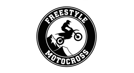 Freestyle Motocross Rider Logo Design.