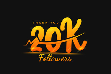 20k follower thank you card design