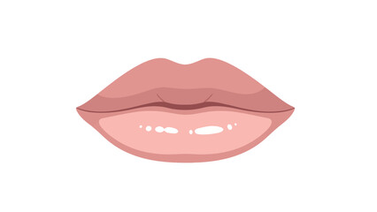 Pixel art illustration of pink lips with glossy highlights