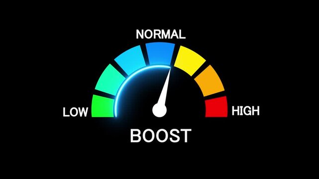 boost Level Measuring animation. motion animation on a transparent background alpha channel. Motion graphics of level miter concept.4K animation 