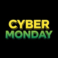 Obraz premium Cyber monday shopping event
