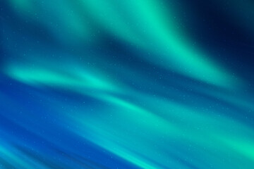 Fototapeta premium Vibrant aurora borealis swirling in deep blue night sky with mystical green glow