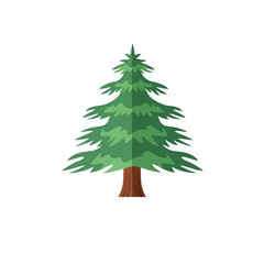Fototapeta premium Lush Green Pine Tree Standing Tall and Vibrant