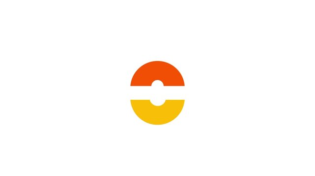 two semi circles in orange and yellow tones that are slightly offset from each other to create a sense of flow and integration