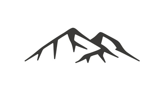 Animation flowing depicts a rugged mountain range