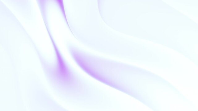 Soft white abstract flowing wave motion background loop. 4K footage