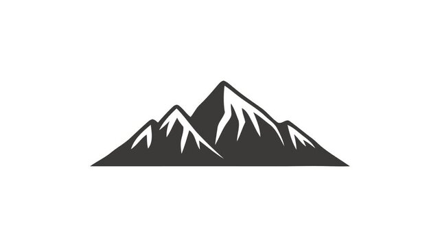 Animation flowing depicts a rugged mountain range