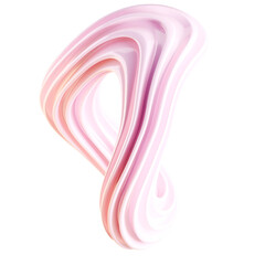 3D Abstract Cute Pink Pastel Glossy Modern Geometric Futuristic Element Object Aesthetic Smooth Curve Decoration