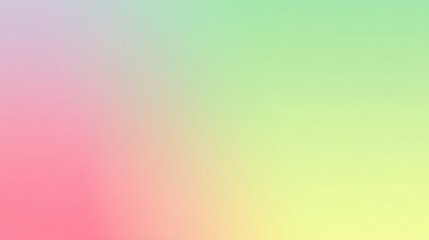 Gradient Blend of Pink Green and Yellow Hues Smooth Transition Pastel Colors Soft Light Abstract Background with No Texture
