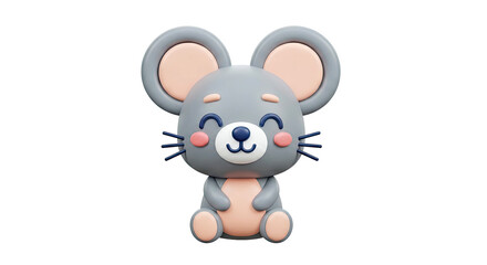 Obraz premium Cute 3D Cartoon Mouse Character