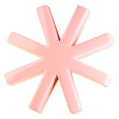 Fototapeta premium 3D Abstract Cute Pink Pastel Glossy Modern Geometric Futuristic Element Object Aesthetic Smooth Curve Decoration