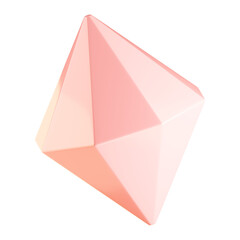 3D Abstract Cute Pink Pastel Glossy Modern Geometric Futuristic Element Object Aesthetic Smooth Curve Decoration