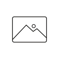 Image Gallery Icon Outline Isolated on White Background