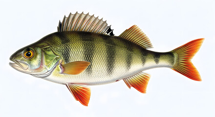 Freshwater fish with distinctive orange colored fins