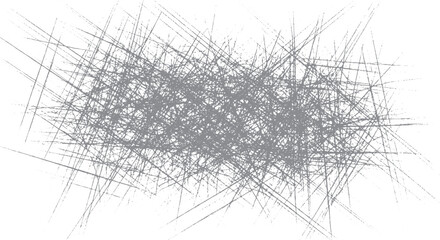 Fototapeta premium Abstract Gray Scribble Texture on White Background.