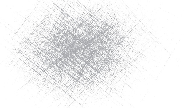 Abstract Gray Scratches and Lines on White Background.