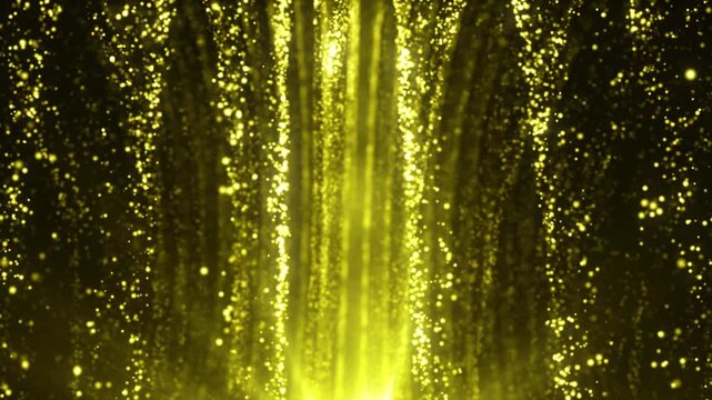 Golden Light Particles Rain Abstract Background Loop 4K