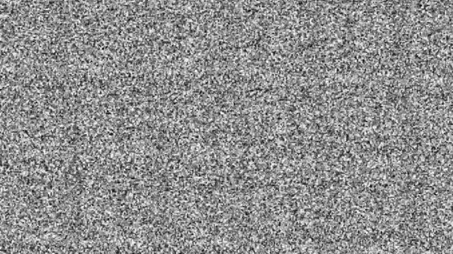 Full Frame Television Static Noise Texture screen.Old Retro TV - Static tv black and white noise caused by bad signal reception.