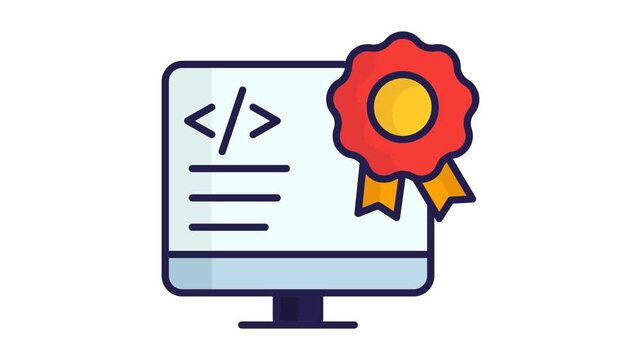 Software license icon animation. animation icon related to IT support. Suitable for site web, app, UI, user interfaces, provide visual feedback and more. Alpha channel