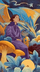 Obraz premium Star in fairy tale mythical creature mobile wallpaper