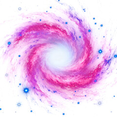 Vibrant Purple Spiral Galaxy Cosmic Nebula Illustration