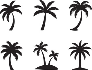 palm icons set © MstHazara