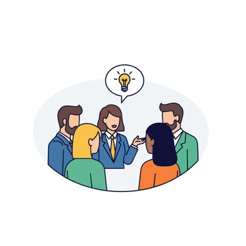 Diverse business team discussing new ideas in a meeting