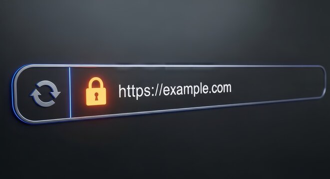 Secure website login with padlock icon on dark background symbolizing online safety and protection