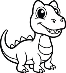 Fototapeta premium baby-dinosaur-smiling--cute-vector