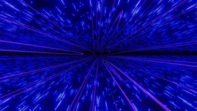 Experience the thrill of high-speed data transmission with this mesmerizing visual of vibrant blue light trails exploding from the center, evoking a sense of dynamic motion and energy