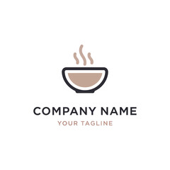 Coffee Cup Logo Design Template Illustration.