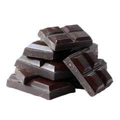 Dark Chocolates Pile: Elegant, Glossy, Rectangular Stack for Confectionery Brand Packaging