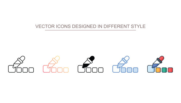 Color Picker vector icon stock isolated on white sheet