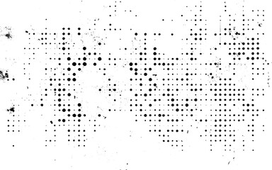 Minimalist Halftone Dots Distress Design. Monochrome Halftone Noise Texture