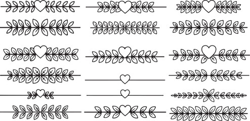 Fototapeta premium Intricate patterns of interconnected arrows and heart symbols in symmetrical grids