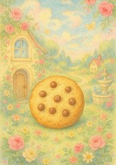 Obraz premium Whimsical cookie garden scene