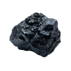 Obraz premium Coal Isolated on White Background: Perfect for Industrial Presentations and Environmental Reports