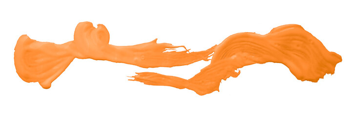 orange brush isolated on transparent background orange watercolor