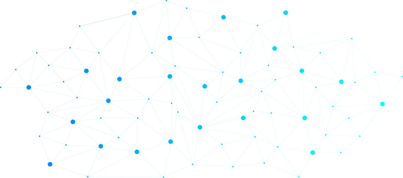 Abstract blue plexus technology futuristic network background