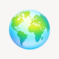 Obraz premium Colorful Earth globe illustration.