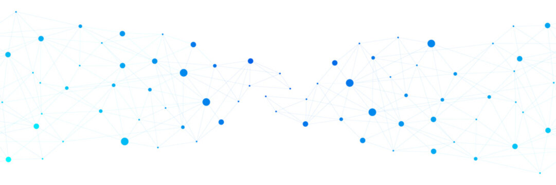 Polygon geometric network technology connect lines and dots background. Network data flow. Big data visualization. Neural network