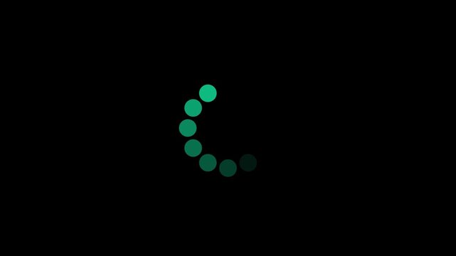 Animated of circle loading icon .Wheel loading concept icon.4k video concept