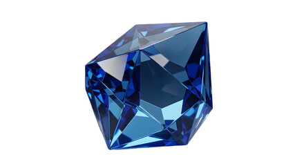 Blue Crystal Mineral on Black Background