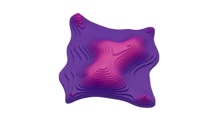 Abstract Topographic Purple Terrain Rendering