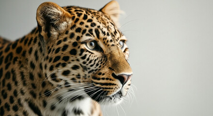 Close-Up Leopard Face with Sharp Eyes and Spotted Fur, Striking Wildlife Photography