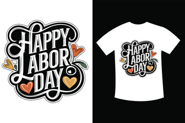 Celebrate with these festive happy labor day themed t-shirt designs
