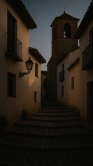 Fototapeta premium Charming rustic village street mobile wallpaper