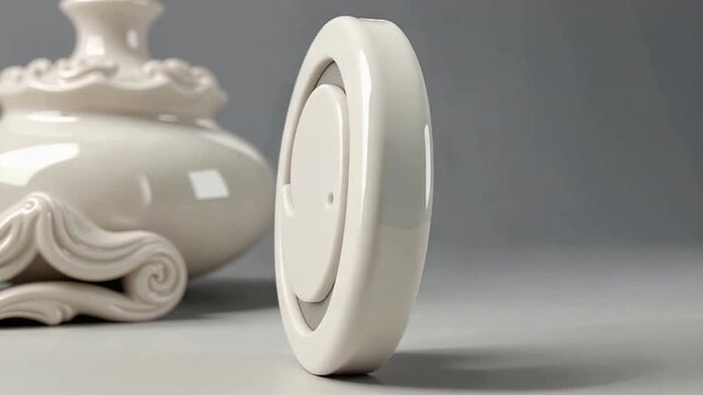Close Up Circular Wheel Mechanism Rolling Animation.